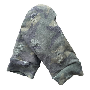 Child small distressed Camo Mittens