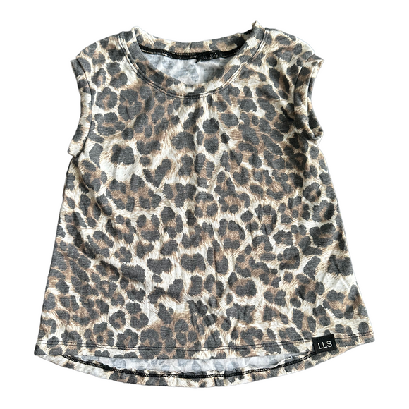 4T Leopard Girls tee