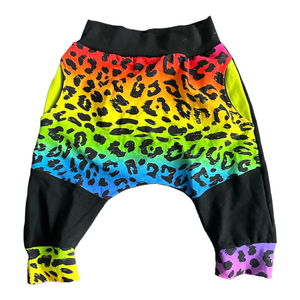 4T Leopard harem shorts